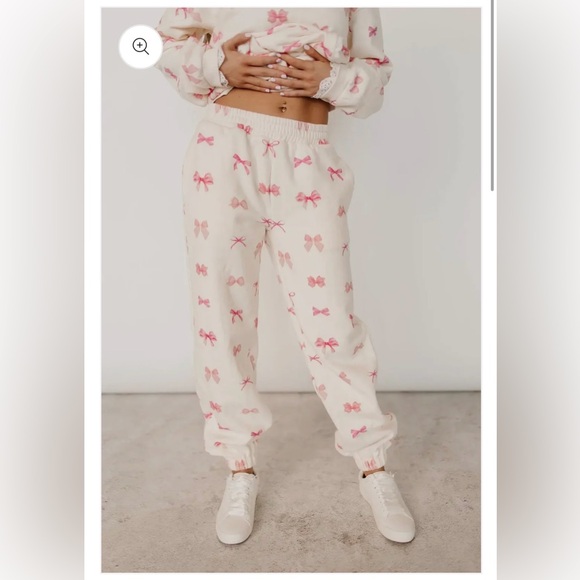 Ampersand Ave comfort zone joggers bows - pretty in pink - Picture 6 of 6